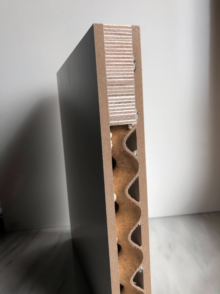 Lisocore - Panel blanco con herrajes y cableado